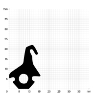 Zeichnung des Dichtungsprofils der Mitteldichtung MI335...