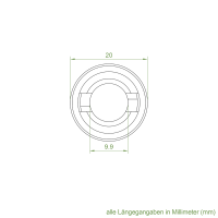 Geiger Kupplungstrichter mit Zapfen | Zapfen 9,9 mm | Aufnahme 9,9 mm | Oberfläche vernickelt