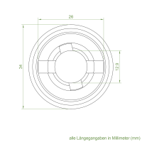 Geiger Set | Kupplungstrichter für Profilrohr | Zapfen Profilrohr | Aufnahme Profilrohr | Oberfläche vernickelt | mit Bajonettstift 4 x 24 mm