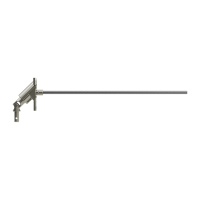 Geiger Gelenklager 90°- G086 | Grundplatte 42 x 68 mm | Kurbelzapfen 9,9 mm | 6 mm Sechskant - Länge 300 mm