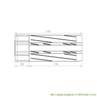 Walzenkapsel SW 60 | 145 mm Länge gesamt | mit Aufnahme für Kugellager Ø 28 mm