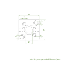 Geiger Abrolllager für SOLIDline Rollladenmotor |  mit Vierkantzapfen