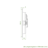 Becker Motorlager Blendkappe für Steckzapfen Ø 20 mm | für Becker Antriebe Serie P/R