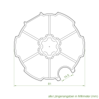 Set 15/R | Becker Adapter-Set für Nutwelle DW 85 | für Becker Antriebe Serie R