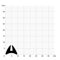 Zeichnung des Dichtungsprofils der Anschlagdichtung AS153.