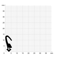 Zeichnung des Dichtungsprofils der Mitteldichtung MI001...