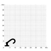 Zeichnung des Dichtungsprofils der Lippendichtung LP477.