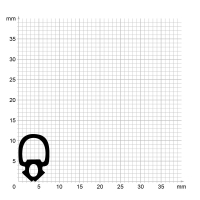 Zeichnung des Dichtungsprofils der Schlauchdichtung SL146.