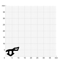 Zeichnung des Dichtungsprofils der Lippendichtung LP295.