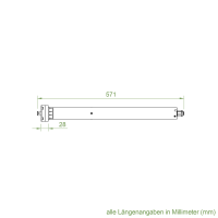 Geiger NHK Rohrmotor PRO.TECline | ab 45 mm Wickelwelle | mit Nothandkurbelantrieb