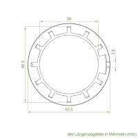 Set 8/P | Becker Adapter-Set für Nutwelle 63 N Kunststoff | für Becker Antriebe Serie P