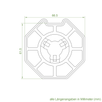 Elero Adapter-Mitnehmer-Set | Achtkant-Stahlwelle SW 70 | für Elero RevoLine L Antriebe (Vorgänger von Artikelnummer 141120)