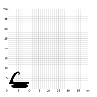 Zeichnung des Dichtungsprofils der Lippendichtung LP109.