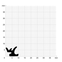 Zeichnung des Dichtungsprofils der Lippendichtung LP116.