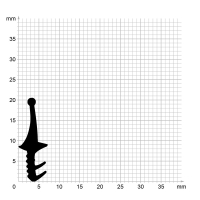 Zeichnung des Dichtungsprofils der Lippendichtung LP121.