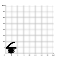 Zeichnung des Dichtungsprofils der Lippendichtung LP129.