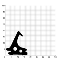 Zeichnung des Dichtungsprofils der Mitteldichtung MI034...