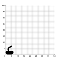 Zeichnung des Dichtungsprofils der Lippendichtung LP151.