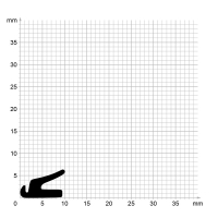 Zeichnung des Dichtungsprofils der Lippendichtung LP176.