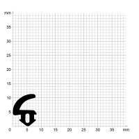 Zeichnung des Dichtungsprofils der Lippendichtung LP182.