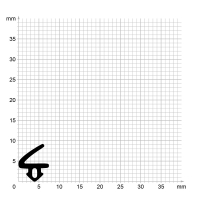 Zeichnung des Dichtungsprofils der Lippendichtung LP193.