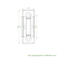 Geiger Magnet-Kurbelhalter | für 12-17 mm Stahlkurbeln | Wandabstand 25 mm | Kunststoff | braun