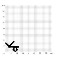 Zeichnung des Dichtungsprofils der Lippendichtung LP210.