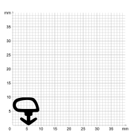 Zeichnung des Dichtungsprofils der Schlauchdichtung SL034.