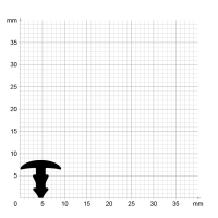 Treppenstufenprofildichtung TS007 | 5 lfm