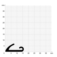 Zeichnung des Dichtungsprofils der Lippendichtung LP274.