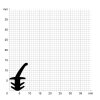 Zeichnung des Dichtungsprofils der Lippendichtung LP275.