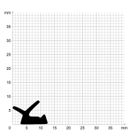 Zeichnung des Dichtungsprofils der Lippendichtung LP278.