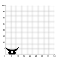 Zeichnung des Dichtungsprofils der Lippendichtung LP286.