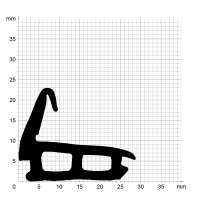 Zeichnung des Dichtungsprofils der Mitteldichtung MI064...