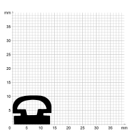 Zeichnung des Dichtungsprofils der Schlauchdichtung SL042.