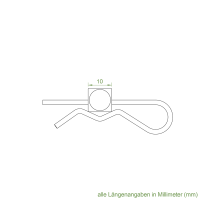 Becker Steckzapfen R2/10 | Ø 10 mm | Vierkant | für Becker Antriebe Serie R