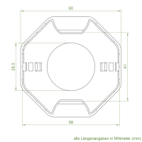 Geiger Adapter für Kegelradgetriebe | von SW 40 auf SW 60 | achtkant