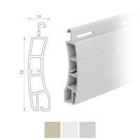 Rollladenlamelle Frankfurt aus Kunststoff in grau mit...