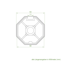 Walzenkapsel SW 50 | Länge 140 mm | 12 mm Zapfen