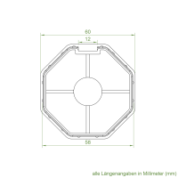 Walzenkapsel SW 60 | Länge 40 mm | mit 12 mm Zapfen