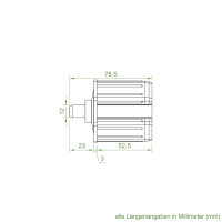 Walzenkapsel SW 60 | Länge 40 mm | mit 12 mm Zapfen