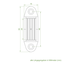 Geiger Kurbelhalter | verstellbar in 6 Stufen (33-53 mm) | für 12-17 mm Kurbeln | Kunststoff | grau