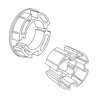 Adapter-Mitnehmer für Rundwelle mit Flach- und...