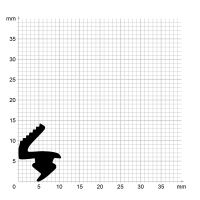 Zeichnung des Dichtungsprofils der Lippendichtung LP375.