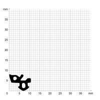 Zeichnung des Dichtungsprofils der Lippendichtung LP428.