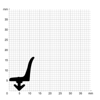 Zeichnung des Dichtungsprofils der Mitteldichtung MI096...