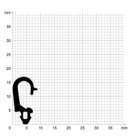 Zeichnung des Dichtungsprofils der Mitteldichtung MI122...