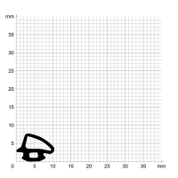 Zeichnung des Dichtungsprofils der Schlauchdichtung SL070.