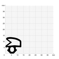 Zeichnung des Dichtungsprofils der Schlauchdichtung SL087.