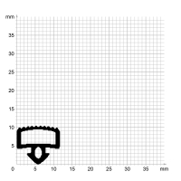 Zeichnung des Dichtungsprofils der Schlauchdichtung SL093.